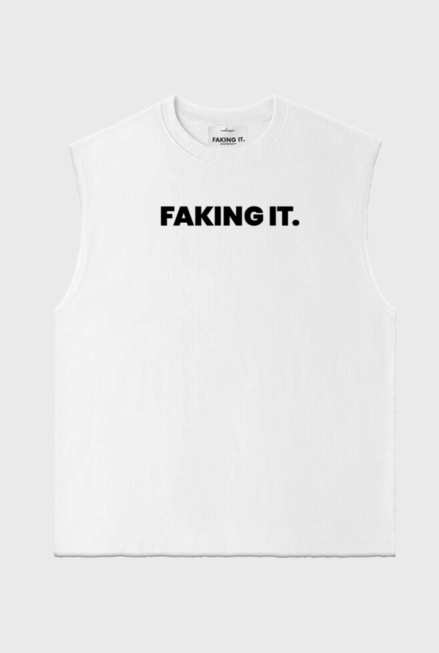 Biker White Panda Tank