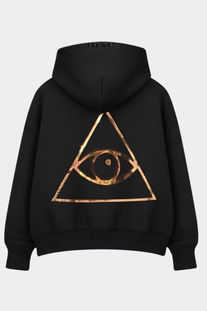 Black illuminati Chrome Hoodie